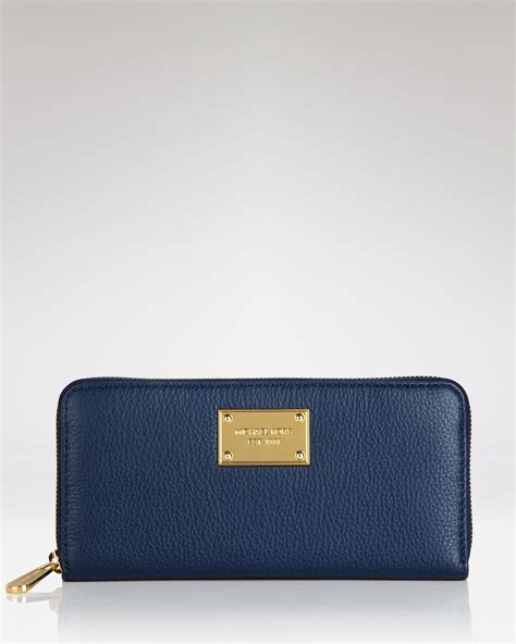 michael kors kempton navy wallet|Michael Kors Kempton Zip Around Continental Nylon Navy Wallet.